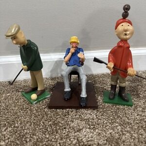 Vintage Wilton Cake Topper Lot Of 3 Folding Hunting Playing Cards Poker Man